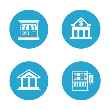 binalar, simgeler vektör Illustration