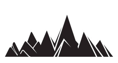 Dağlar vektör Illustration. Seyahat