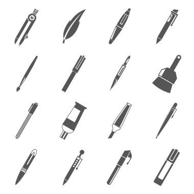 çizim araçlarının vektör illüstrasyonu