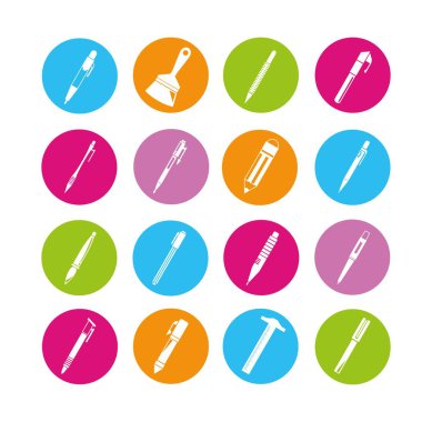 çizim araçlarının vektör illüstrasyonu