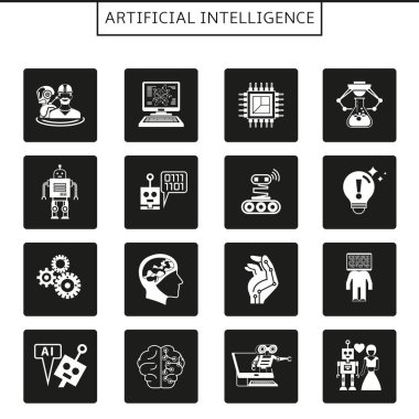 iş kavramı, yapay zeka vektör illüstrasyon 
