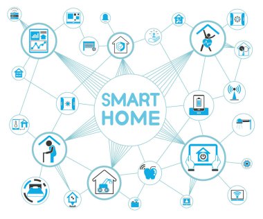 Vektör illüstrasyon. akıllı ev konsepti