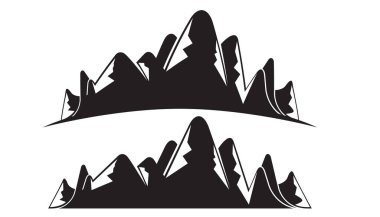 Dağlar vektör Illustration. Seyahat