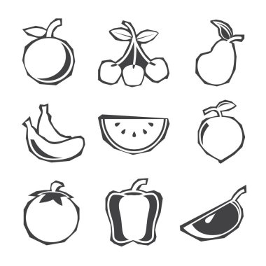 gıda icins vektör illüstrasyon