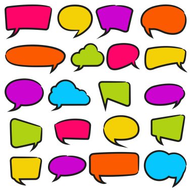 Konuşma baloncuklarının vektör çizimi