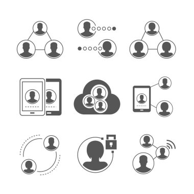 Web simgeler kümesi. vektör çizim      