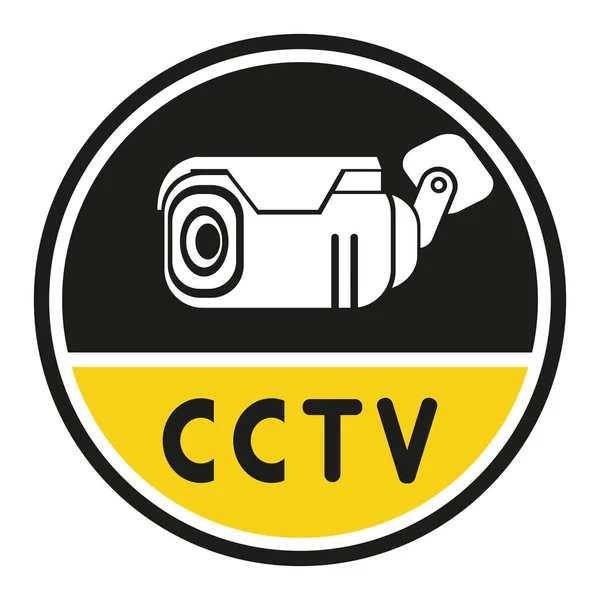 Ilustración Vectorial Señal Advertencia Cctv — Vector de stock