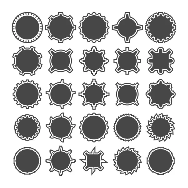 密封图标集的矢量插图 — 图库矢量图片