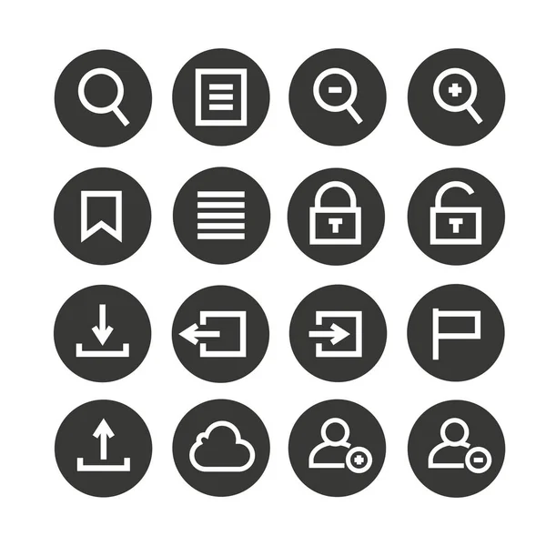 Web Icons Gesetzt Vektorillustration — Stockvektor