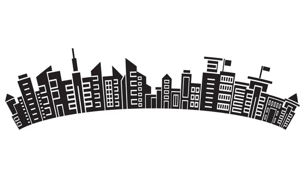 Ilustración Vectorial Edificios Paisaje Urbano — Vector de stock
