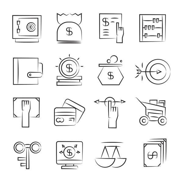 Web Icons Gesetzt Vektorillustration — Stockvektor