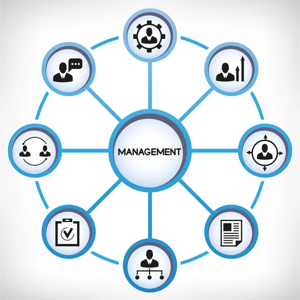 Geschäftskonzept Vektorillustration Des Managements — Stockvektor