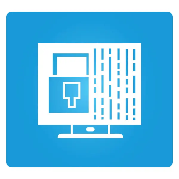 Ícone Web Ilustração Vetorial Segurança Informática — Vetor de Stock