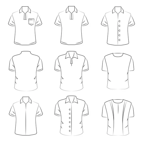 Vector Illustration Clothes Icons — Stock Vector