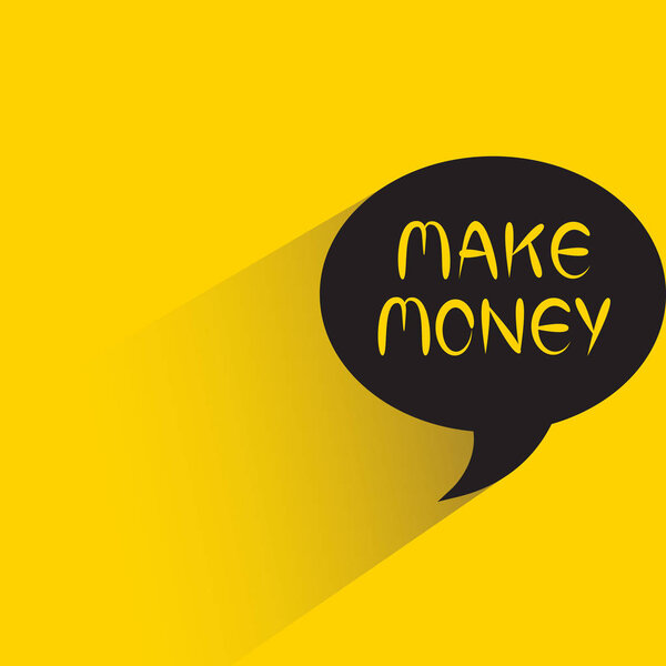 make money   speech bubble, Vector illustration 