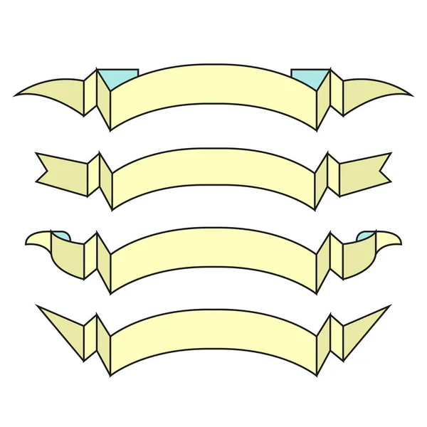Ленты Баннеры Векторная Иллюстрация — стоковый вектор