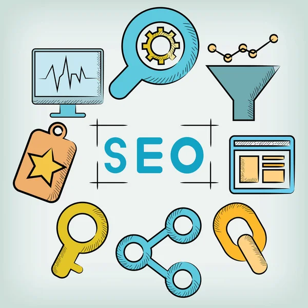 iş kavramı, seo vektör illüstrasyon
