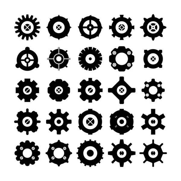 Illustration Vectorielle Différentes Formes Ensemble Icônes — Image vectorielle