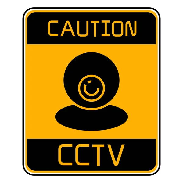 Vector Ilustración Precaución Cctv Videovigilancia — Archivo Imágenes Vectoriales