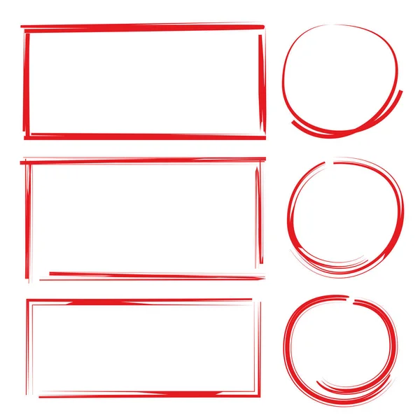 Markeringslijn Elementen Vectorset — Stockvector