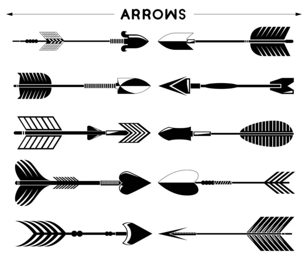 Illustrazione Vettoriale Delle Icone Delle Frecce — Vettoriale Stock