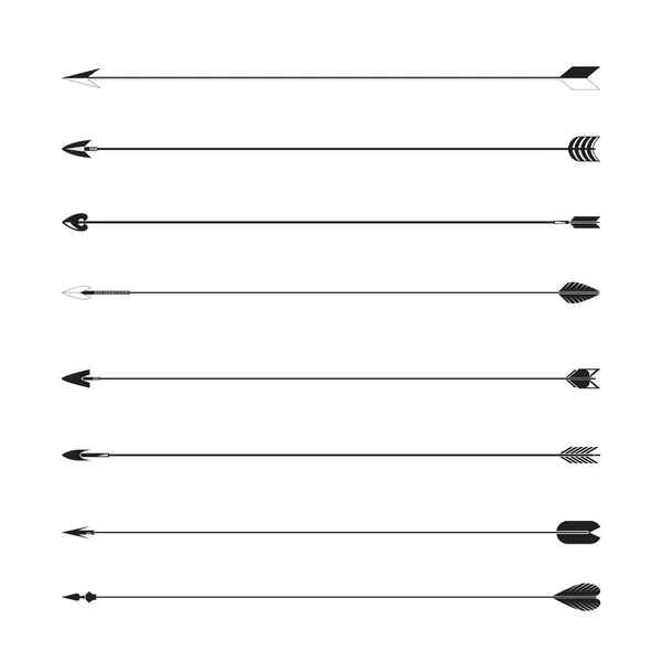 Ilustración Vectorial Iconos Flecha Establecidos — Vector de stock