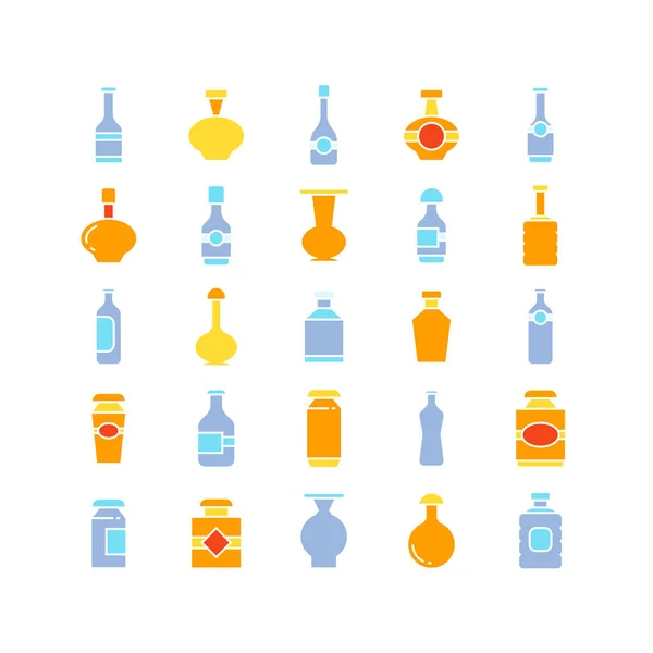 Vector Illustration Bottles Set — Stock Vector