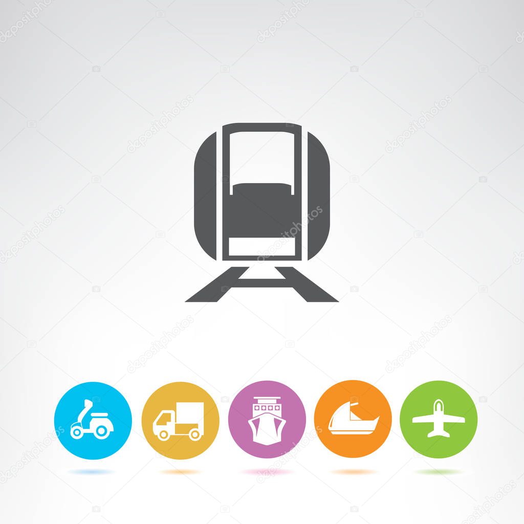 Web icon. Vector illustration of  train 