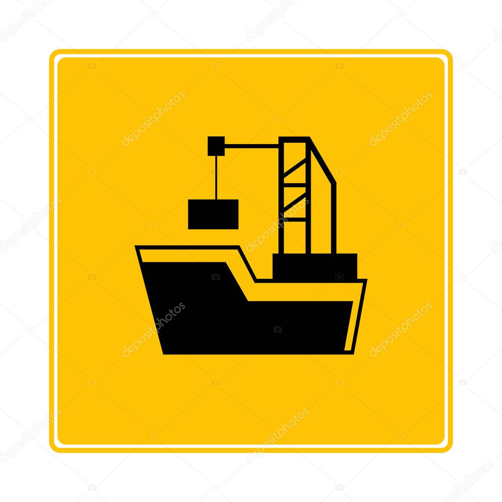 Web icon. Vector illustration of vessel
