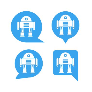 robot simgelerinin vektör illüstrasyonu
