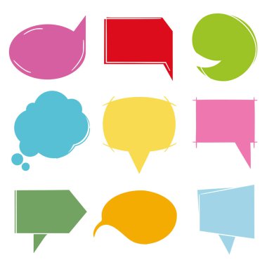 Konuşma baloncuklarının vektör çizimi