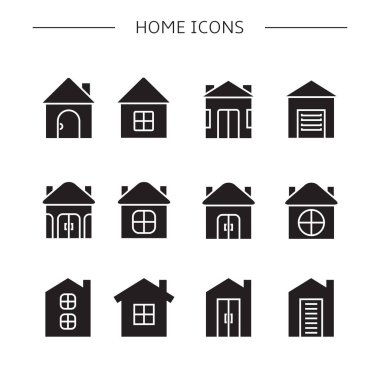 binalar, simgeler vektör Illustration