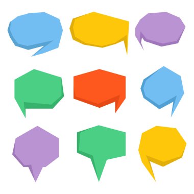 kabarcık simgelerinin vektör illüstrasyonu