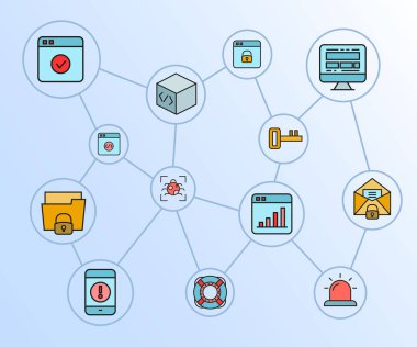 Web simgeler kümesi. vektör çizim          