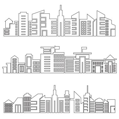 Cityscape binalar vektör Illustration