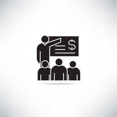 İş konsepti. İş adamları ve toplantı vektör Illustration 