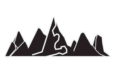 Dağlar vektör Illustration. Seyahat
