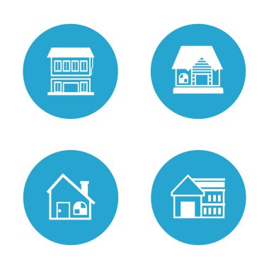 binalar, simgeler vektör Illustration