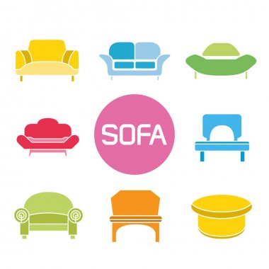 ev dekor, mobilya vektör Illustration