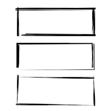 siyah grunge çerçeve kümesi