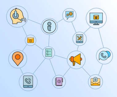 Web simgeler kümesi. vektör çizim          