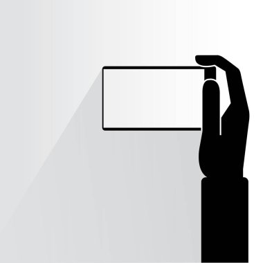 iş konsepti, akıllı telefon ile el vektör illüstrasyon