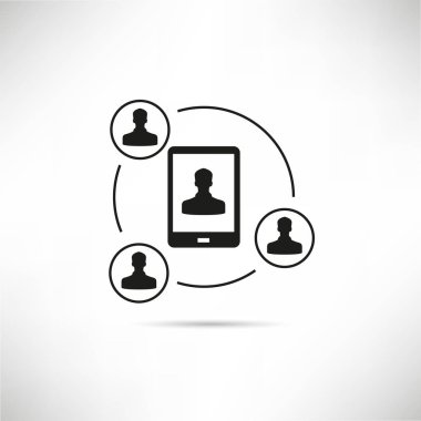 akıllı telefon web simgesi vektör çizimi 