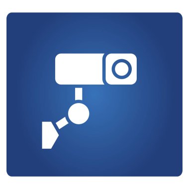 CCTV uyarı işareti vektör illüstrasyon