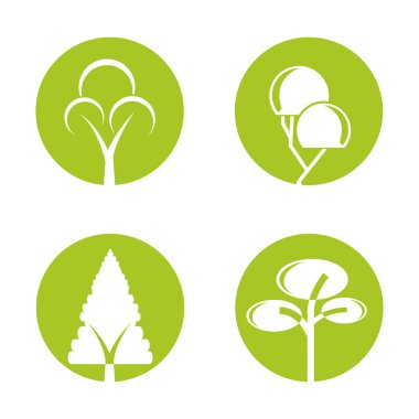 ağaçlar, simgeler vektör Illustration 