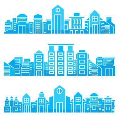 Cityscape binalar vektör Illustration