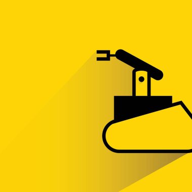 Robotik kol simgesi, vektör illüstrasyon 