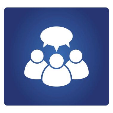 iş kavramı, iş adamlarının vektör illüstrasyon ve konuşma balonu 