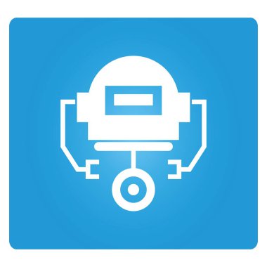 Robot simgesinin vektör illüstrasyonu 