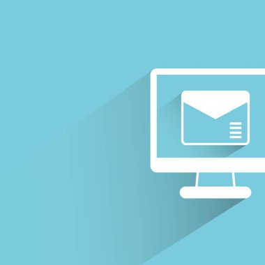 Web simgesi. E-postanın vektör çizimi